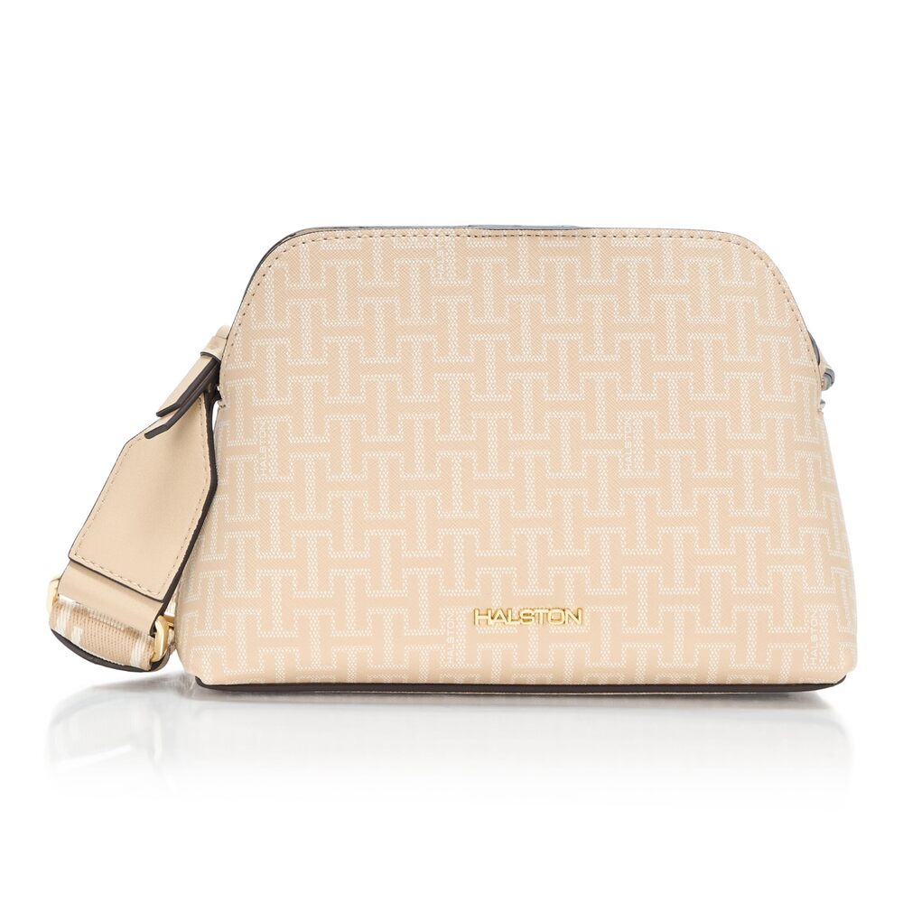 1014 H HALSTON Handbags Crossbody, Desert Sand/Cream, One Size